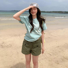 White Dolphin Graphic Oversized T-Shirt | Casual Streetwear Cotton Summer Tee