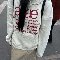 AEAE Graphic Logo Hoodie – Oversized Streetwear Pullover Sweatshirt Collection