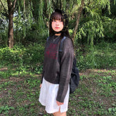 AEAE Minimal Logo Knit Sweater – Oversized Streetwear Pullover Collection