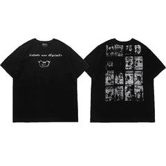 ERD Vintage Graphic Print T-Shirt Black