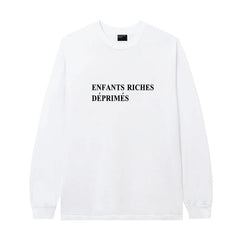 ERD Minimal Classic Logo Long Sleeve T-Shirt (White)