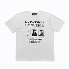 ERD "La Passion De Guérir" Graphic Print Short Sleeve T-Shirt (White)