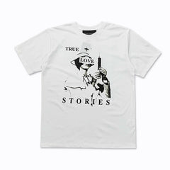 ERD True Love Stories Nurse Graphic Short Sleeve T-Shirt (White)