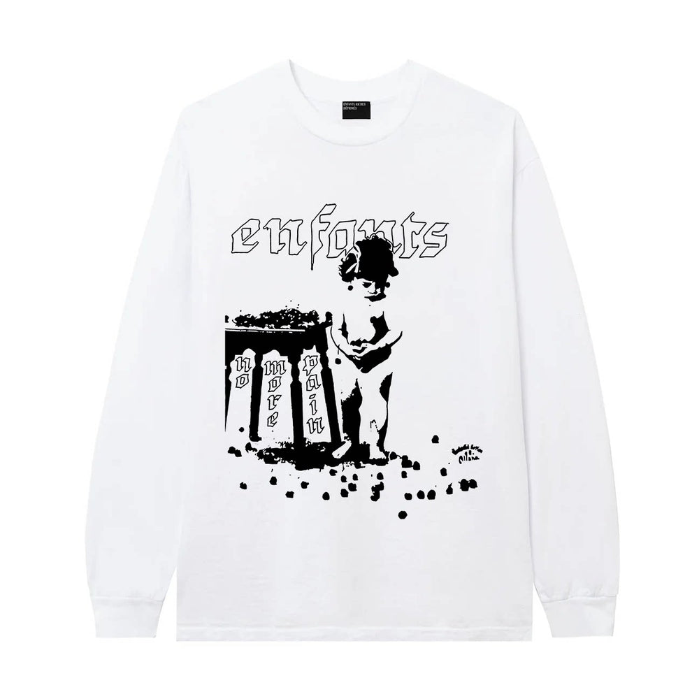 ERD Cherub Graphic Long Sleeve T-Shirt (White)