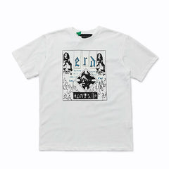ERD Gothic Print Short Sleeve T-Shirt (White)