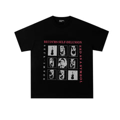 ERD Self-Delusion Grid Graphic Short Sleeve T-Shirt (Black)