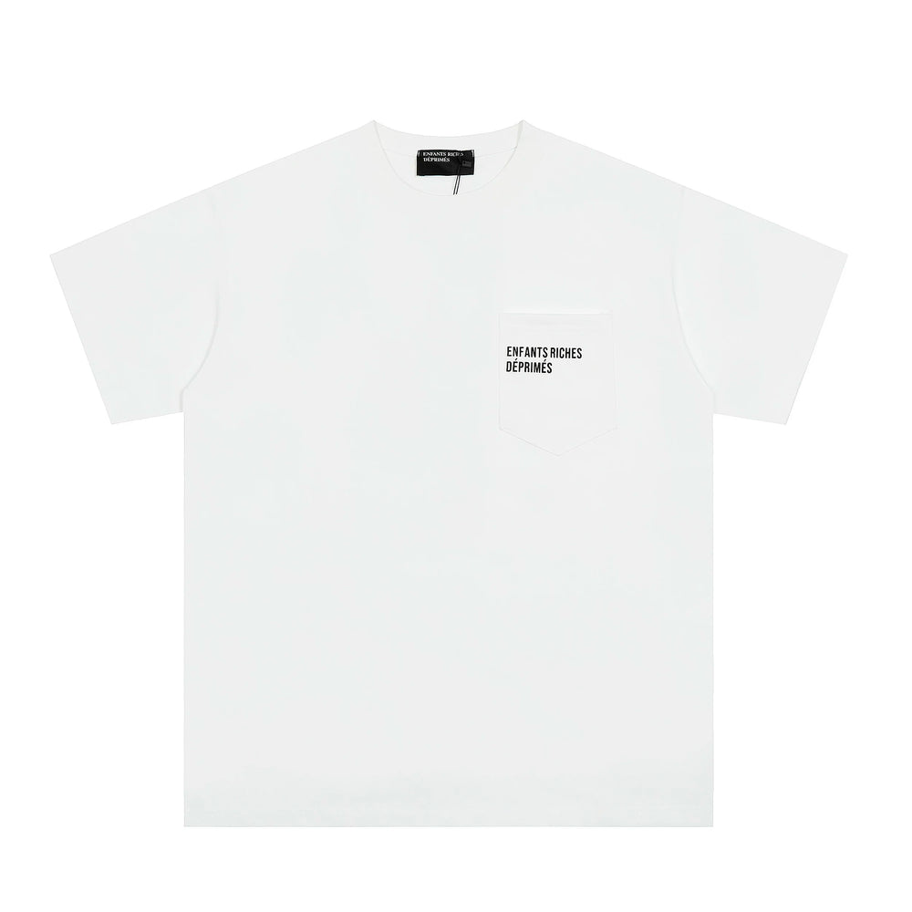 ERD Minimalist Pocket Logo Short Sleeve T-Shirt (White)