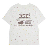 aeae Colorful Polka Dot Graphic T-Shirt | Korean Streetwear Apricot Tee