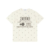 Korean Fashion aeae Apricot Short Sleeve T-Shirt with Colorful Polka Dots
