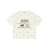 aeae Vintage Polka Dot Print Short Sleeve Tee in Apricot