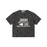 aeae Harajuku Style Colorful Polka Dot Graphic Tee | Y2K Apricot T-Shirt