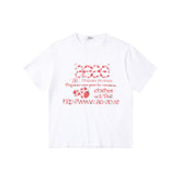 Korean Fashion aeae Apricot Short Sleeve T-Shirt with Colorful Polka Dots