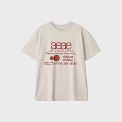 AEAE Summer Oversized T-Shirt | Soft Cotton Minimal Typography Streetwear Tee