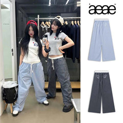AEAE Women Utility Pants | Wide Leg Casual Cargo Bottoms