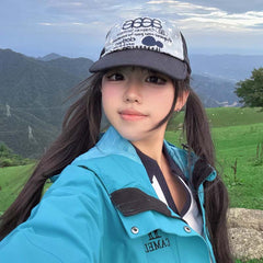 AEAE Vintage Star Graphic Trucker Cap – Retro Mesh Baseball Hat Unisex Streetwear