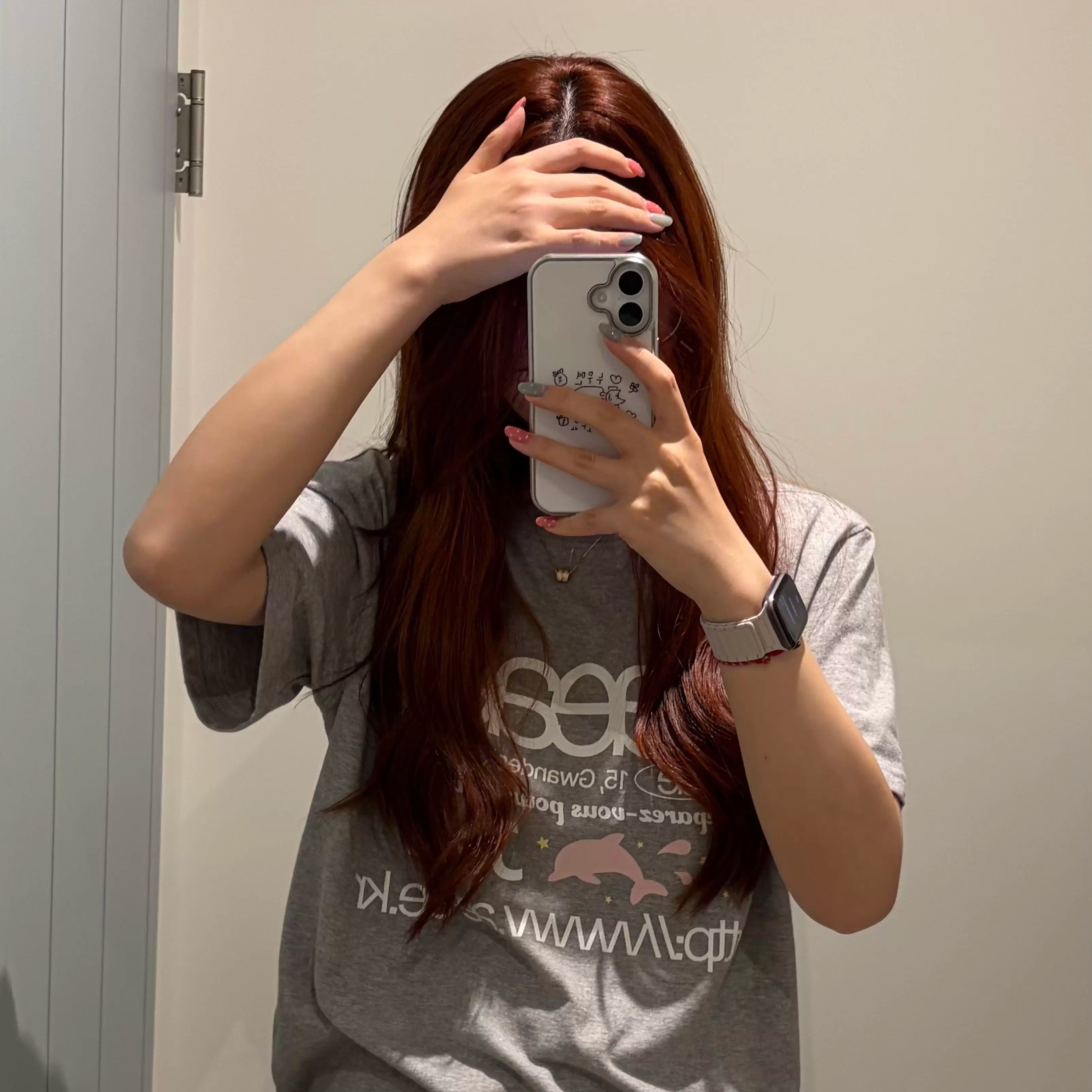 White Dolphin Graphic Oversized T-Shirt | Casual Streetwear Cotton Summer Tee