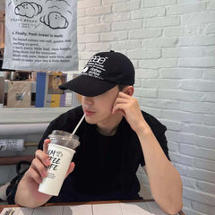 AEAE Vintage Logo Baseball Cap – Black Minimal Streetwear Dad Hat