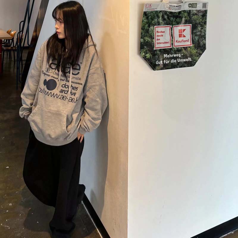 AEAE Graphic Logo Hoodie – Oversized Streetwear Pullover Sweatshirt Collection