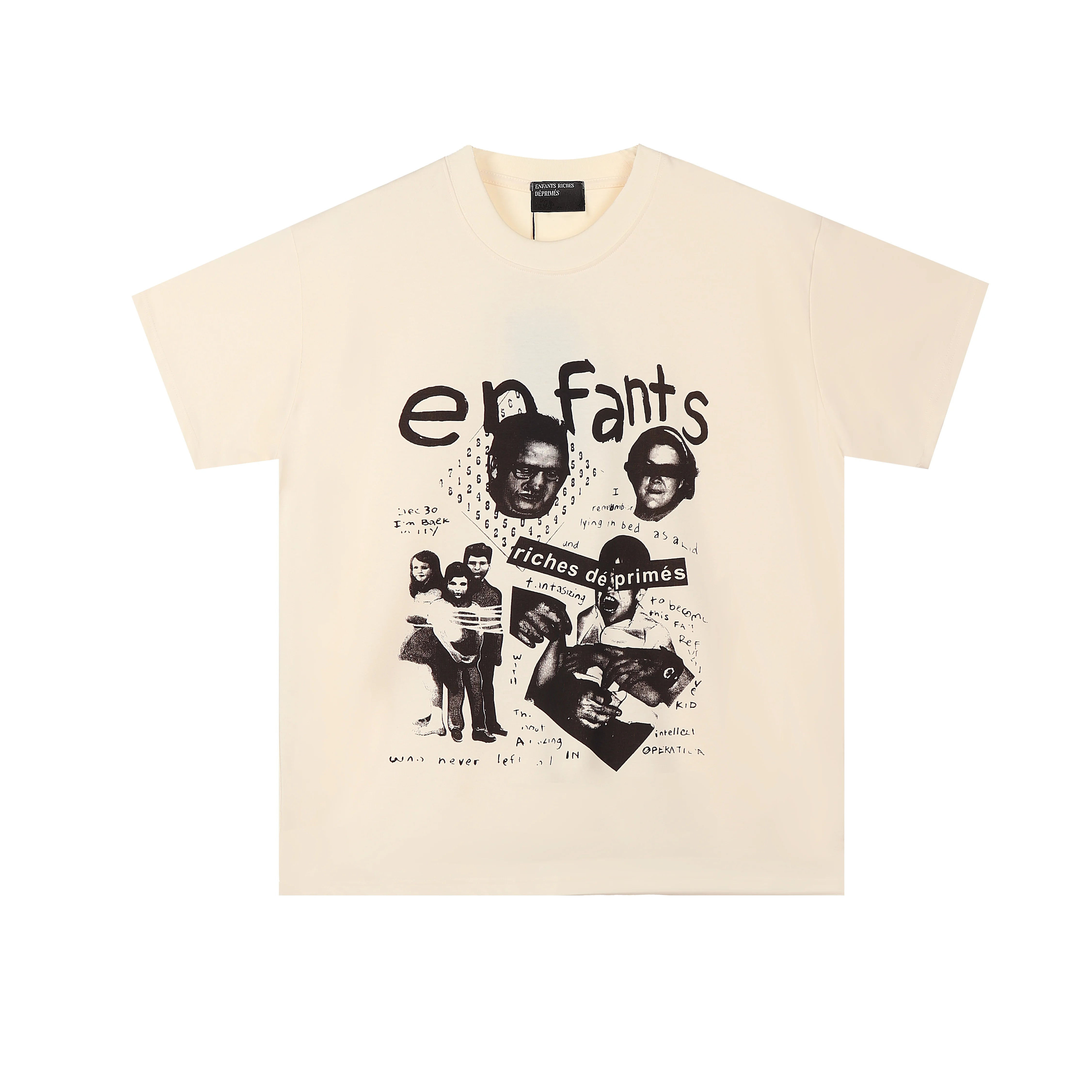 ERD Graphic Print Short Sleeve T-Shirt (Off-White)