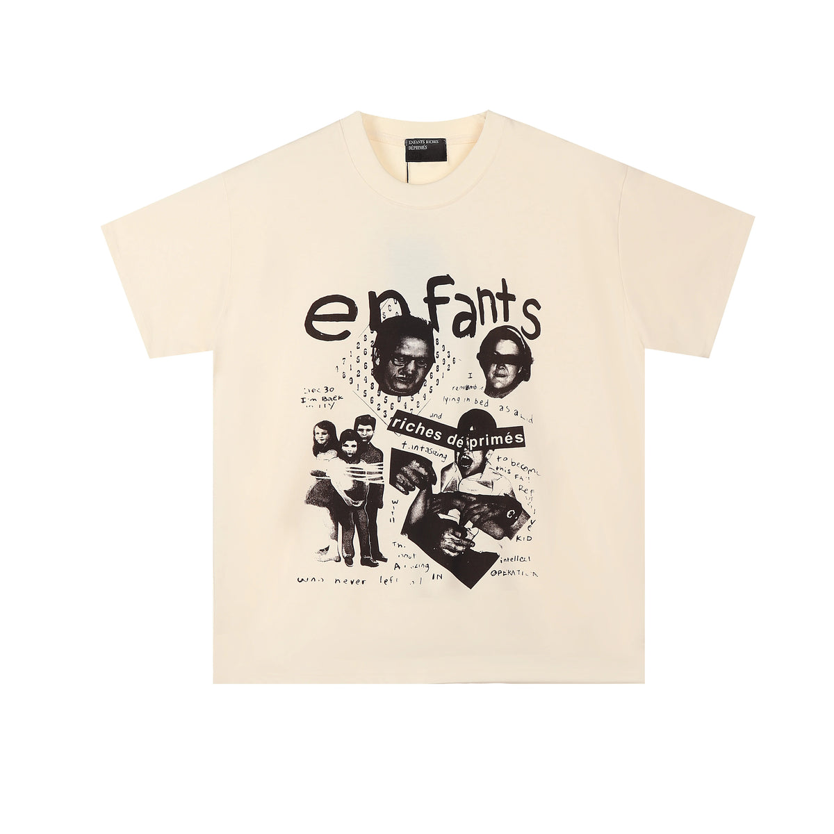 ERD Graphic Print Short Sleeve T-Shirt (Off-White)