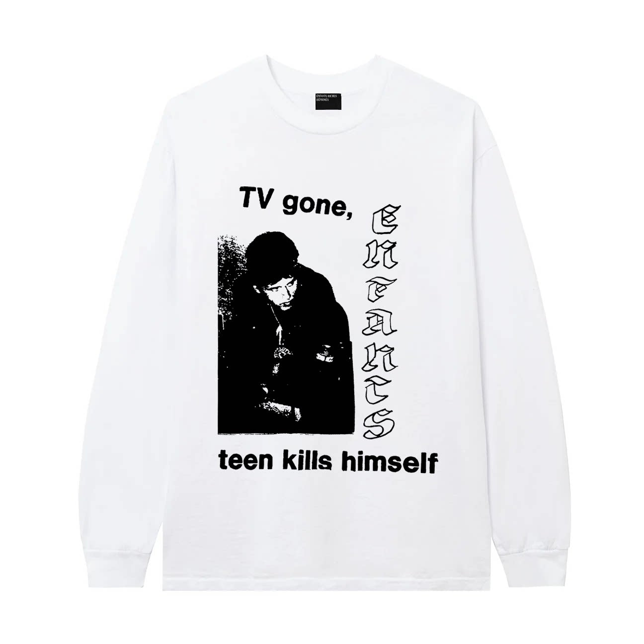ERD Dark Graphic Long Sleeve T-Shirt White