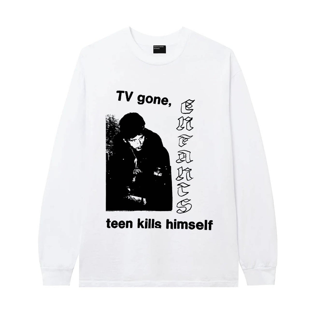 ERD Dark Graphic Long Sleeve T-Shirt White