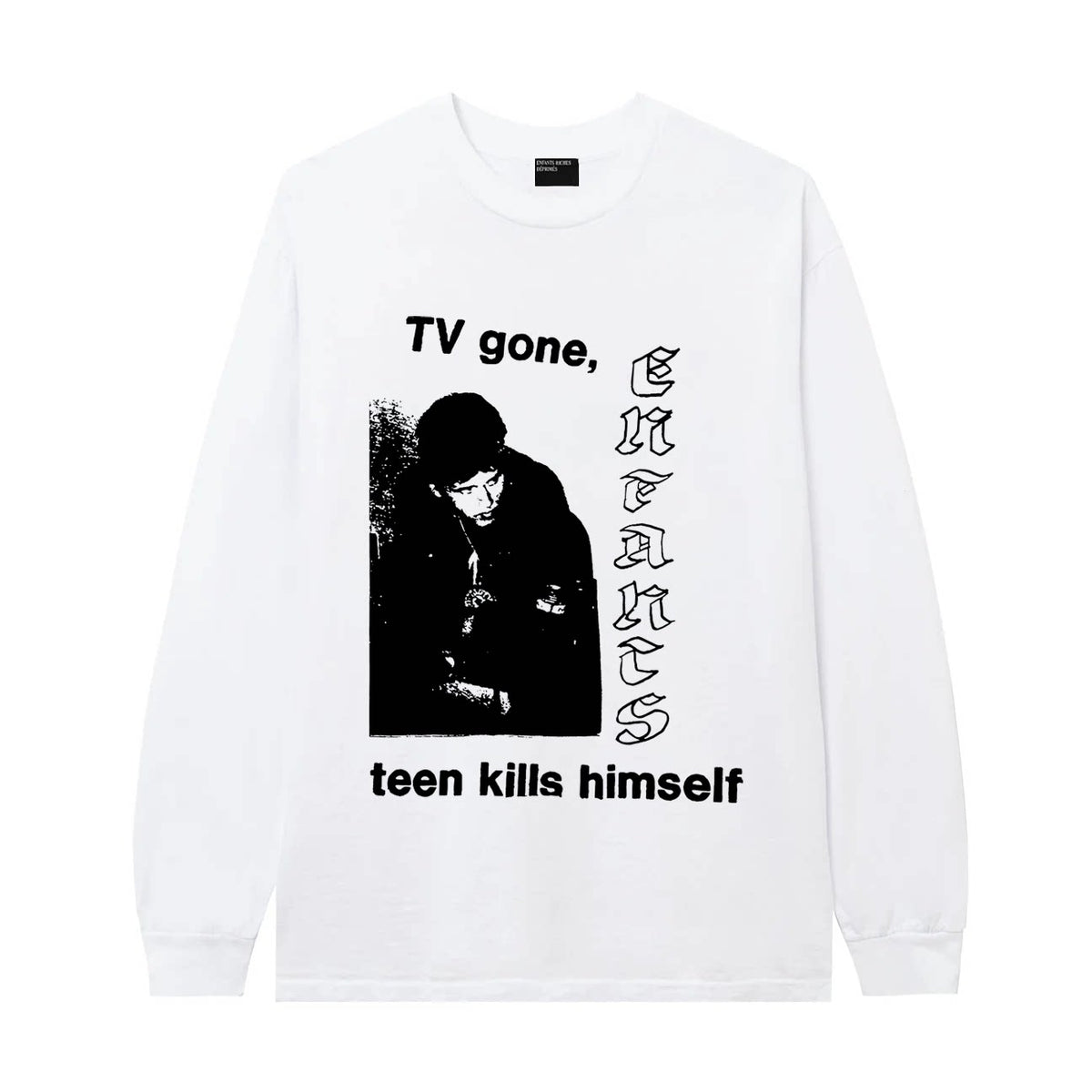 ERD Dark Graphic Long Sleeve T-Shirt White