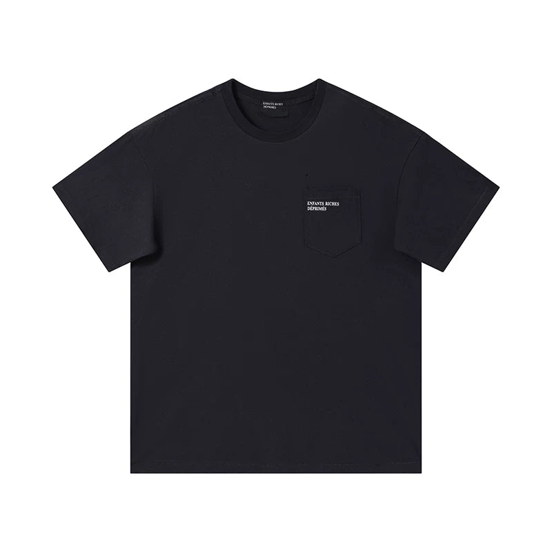 ERD Minimalist Pocket Logo Short Sleeve T-Shirt (Black)