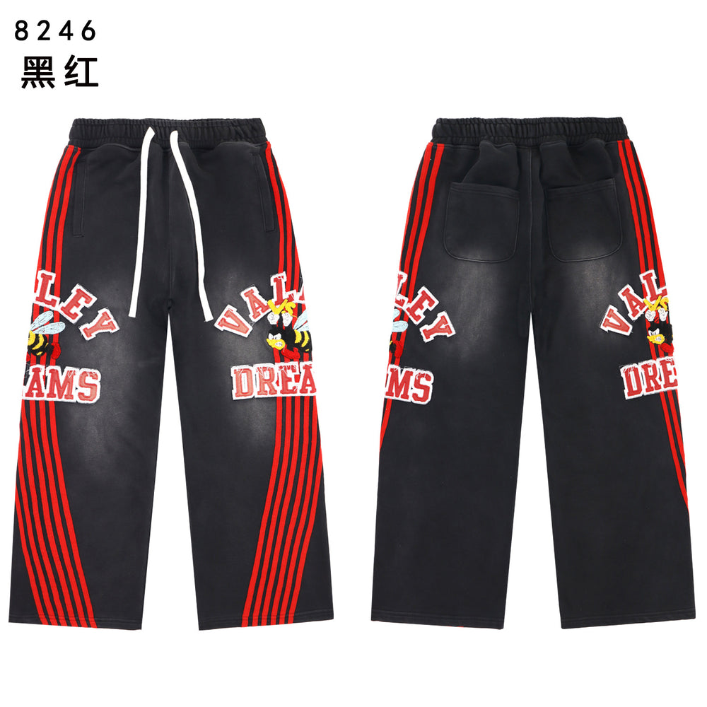 Vale Forever Bee Stripe Graphic Drawstring Sweatpants