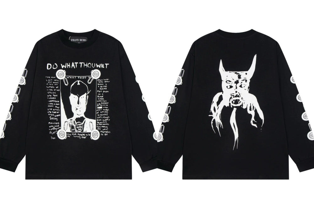 ERD "Do What Thou Wilt" Graphic Long Sleeve T-Shirt (Black)