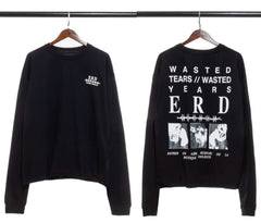 ERD "Wasted Tears " Printed Long Sleeve T-Shirt (Black)