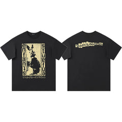ERD Rabbit Graphic Short Sleeve T-Shirt (Black)