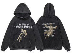ERD "The Well of Loneliness" Graphic Pullover Hoodie (Washed Black)