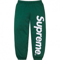 Supreme Vertical Logo Sweatpant - Dark Green / White