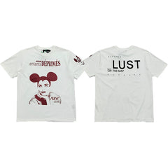 ERD "Lust" Mickey-Inspired Graphic Print Short Sleeve T-Shirt (White)