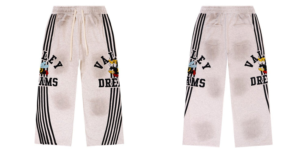 Vale Forever "Valley Dreams" Bee Stripe Graphic Drawstring Sweatpants