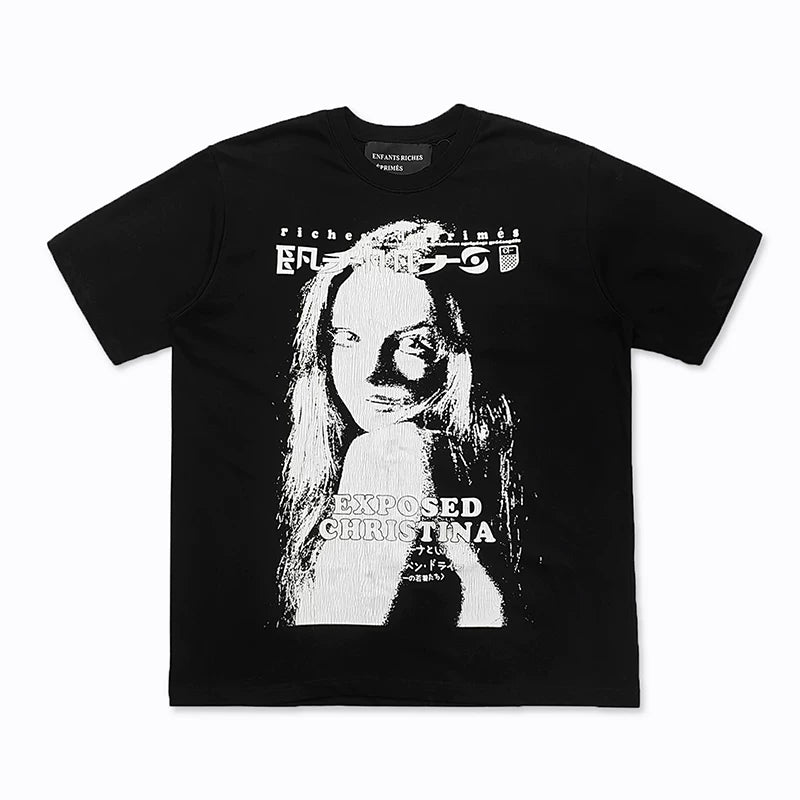ERD Exposed Christina Graphic Short Sleeve T-Shirt (Black)