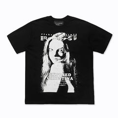 ERD Exposed Christina Graphic Short Sleeve T-Shirt (Black)