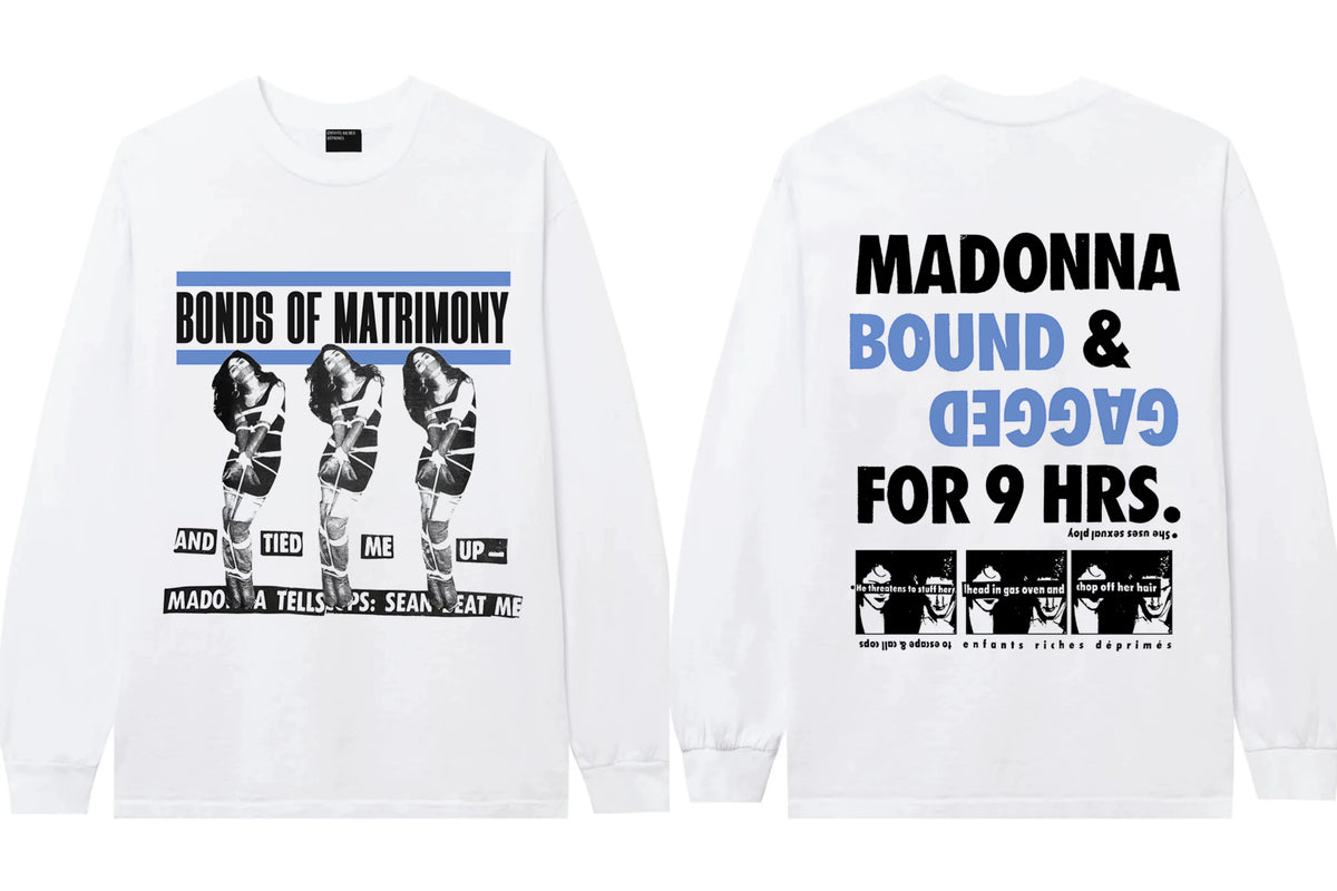 ERD Vintage Poster Graphic Long Sleeve T-Shirt White