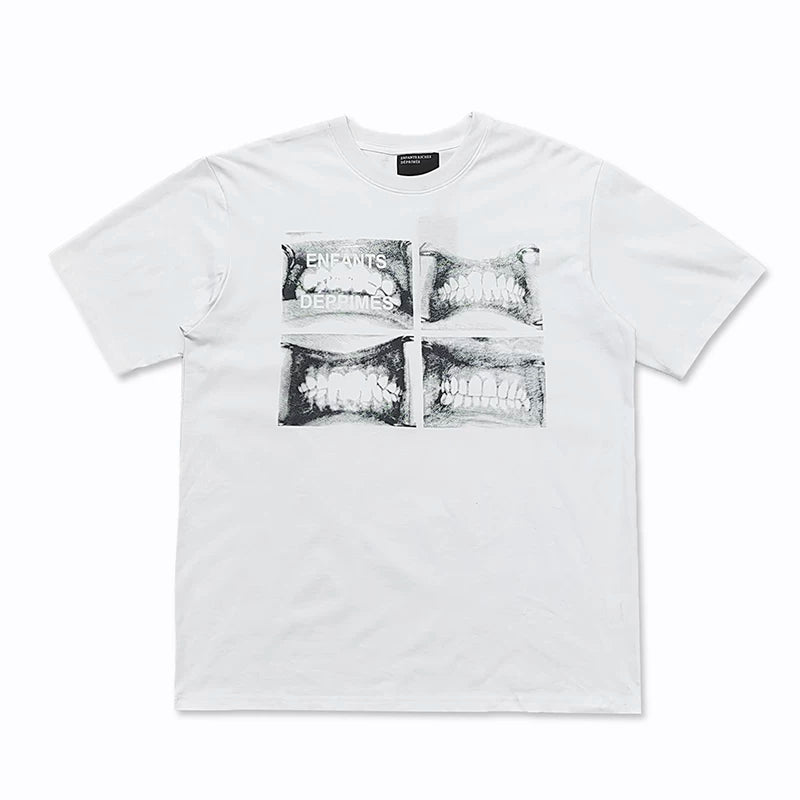ERD Teeth Graphic Short Sleeve T-Shirt (White)