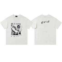ERD Be Careful Graphic Short Sleeve T-Shirt (Off-White)