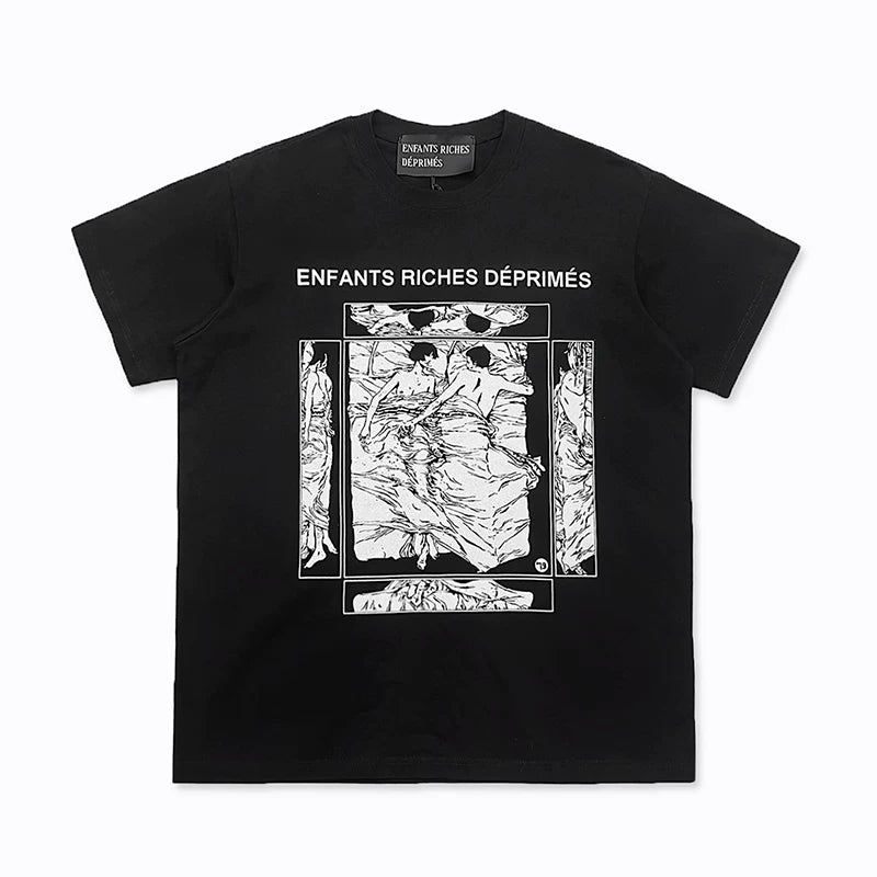 ERD Illustration Graphic Short Sleeve T-Shirt (Black)