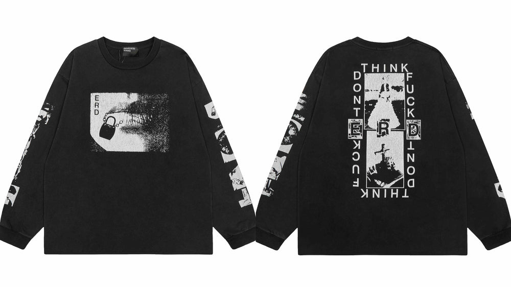 ERD Graphic Logo Long Sleeve T-Shirt (Black)