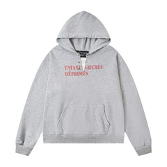 ERD Red Logo Safety Pin Pullover Hoodie (Heather Grey)