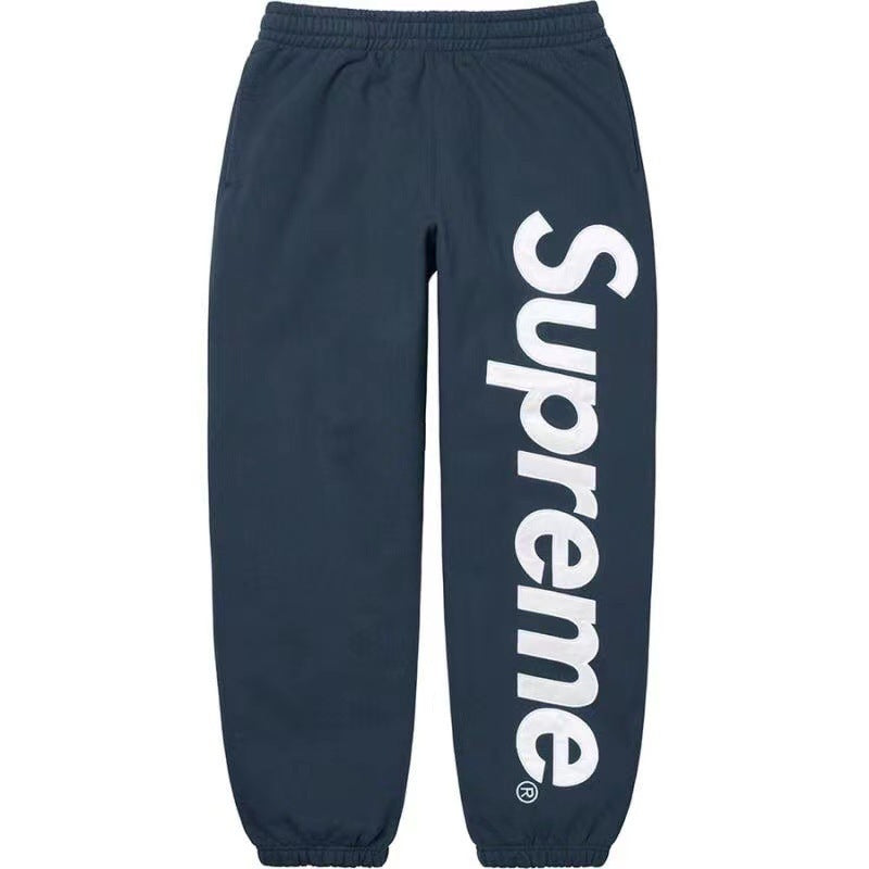 Supreme Vertical Logo Sweatpant - Navy / White