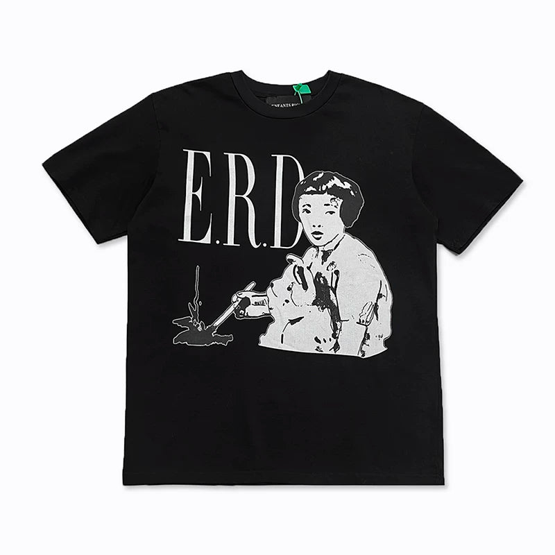 ERD Portrait Graphic T-Shirt Black