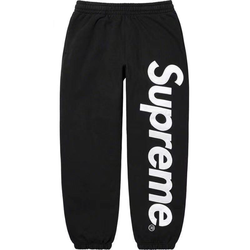 Supreme Vertical Logo Sweatpant - Black / White