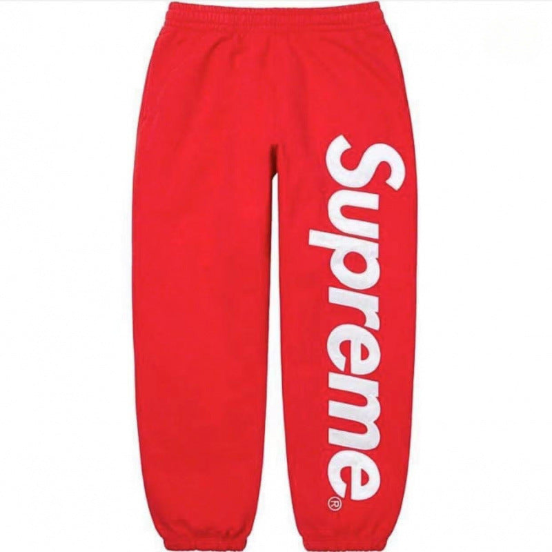 Supreme Vertical Logo Sweatpant - Red / White