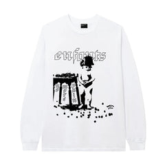 ERD Cherub Graphic Long Sleeve T-Shirt (White)