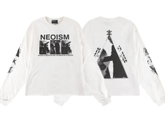 ERD "NEOISM" Graphic Long Sleeve T-Shirt (Off-White)